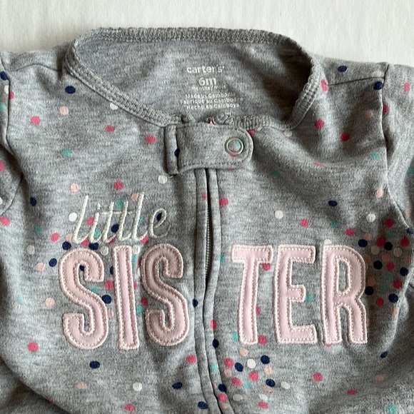 Bundle of 3 Carter's Baby Girl's Footed Pajamas Size 6 Months - Picture 10 of 15